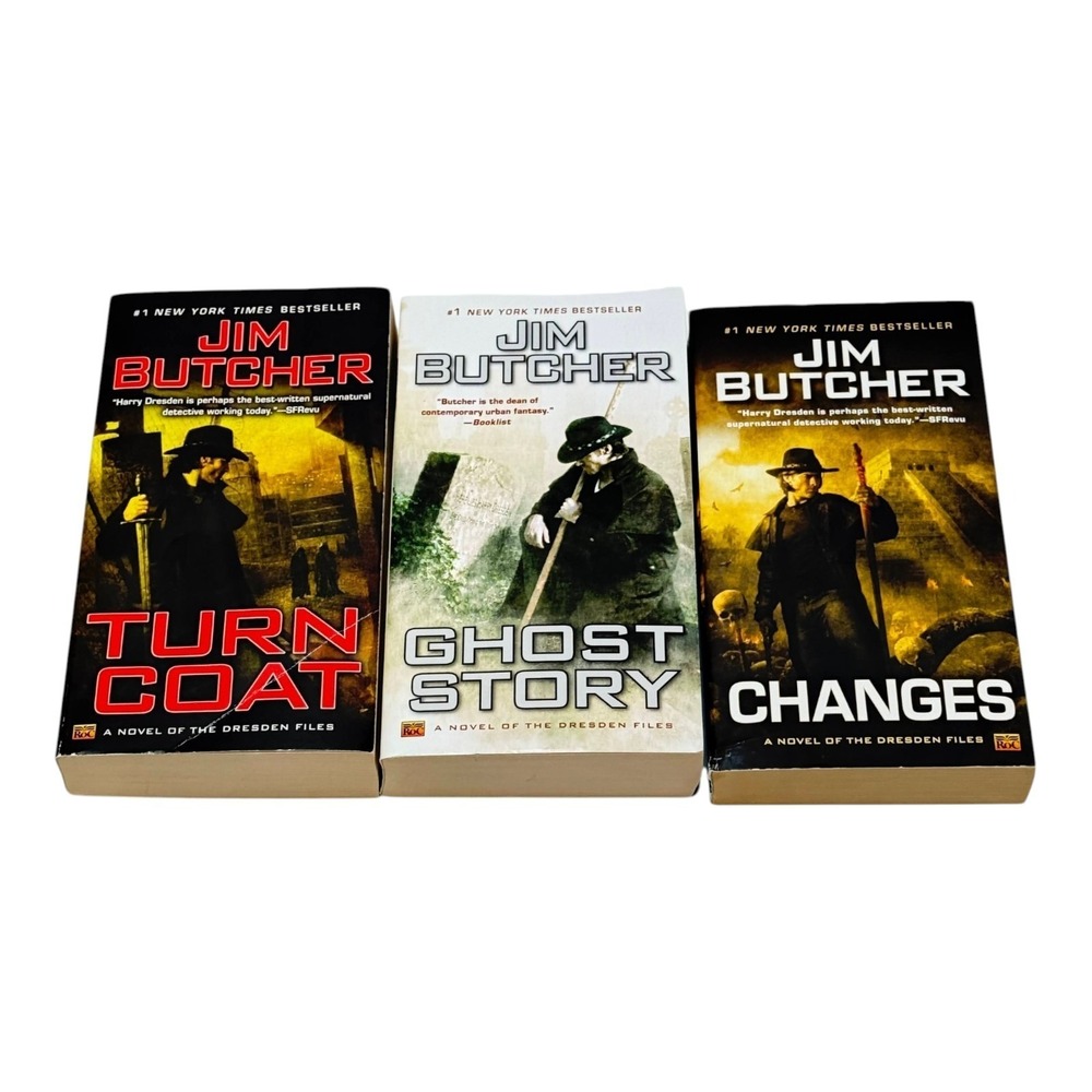 Jim Butcher Dresden Files PB Books Lot 3 Turn Coast Changes Ghost‎ Story